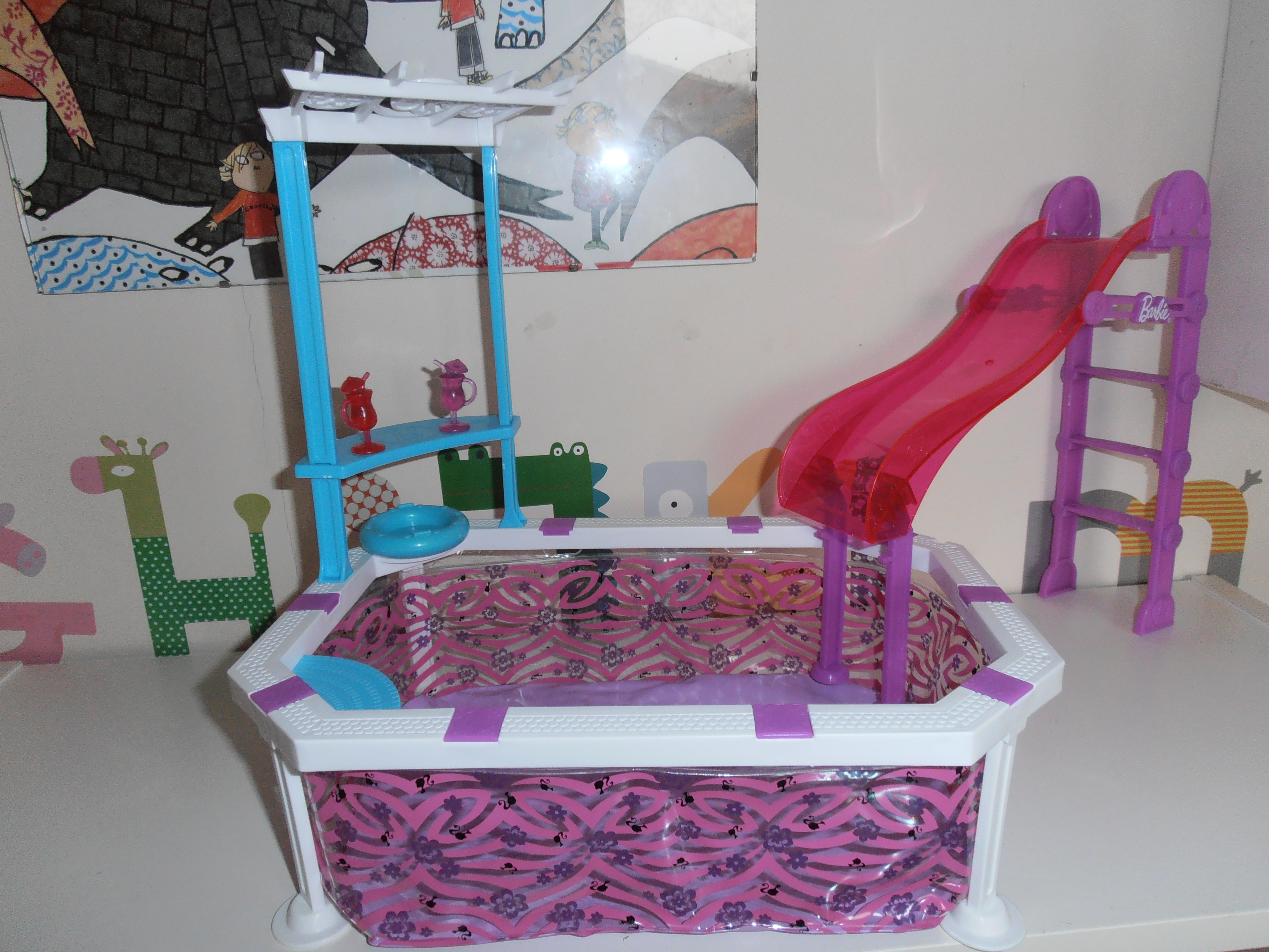 barbie house with swimming pool